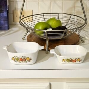 Vintage Spice of Life Corningware  Set of 2 serving dishes